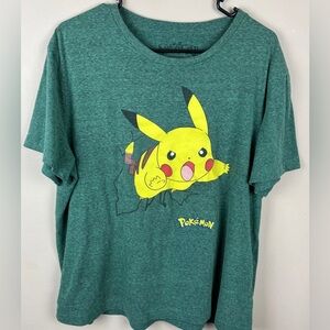 Pikachu Pokémon T Shirt Adult Sz XL Anime Cartoon Gotta Catch Them All Pokemon